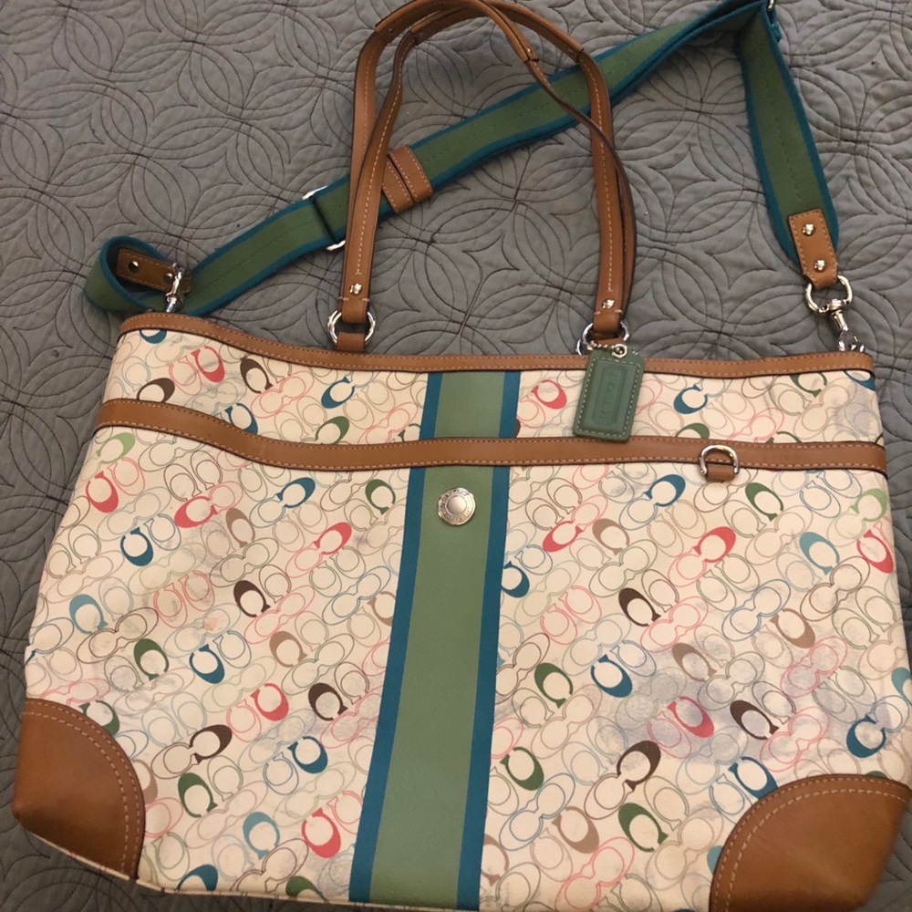 Coach Tote/Diaper Bag Good Used Condition